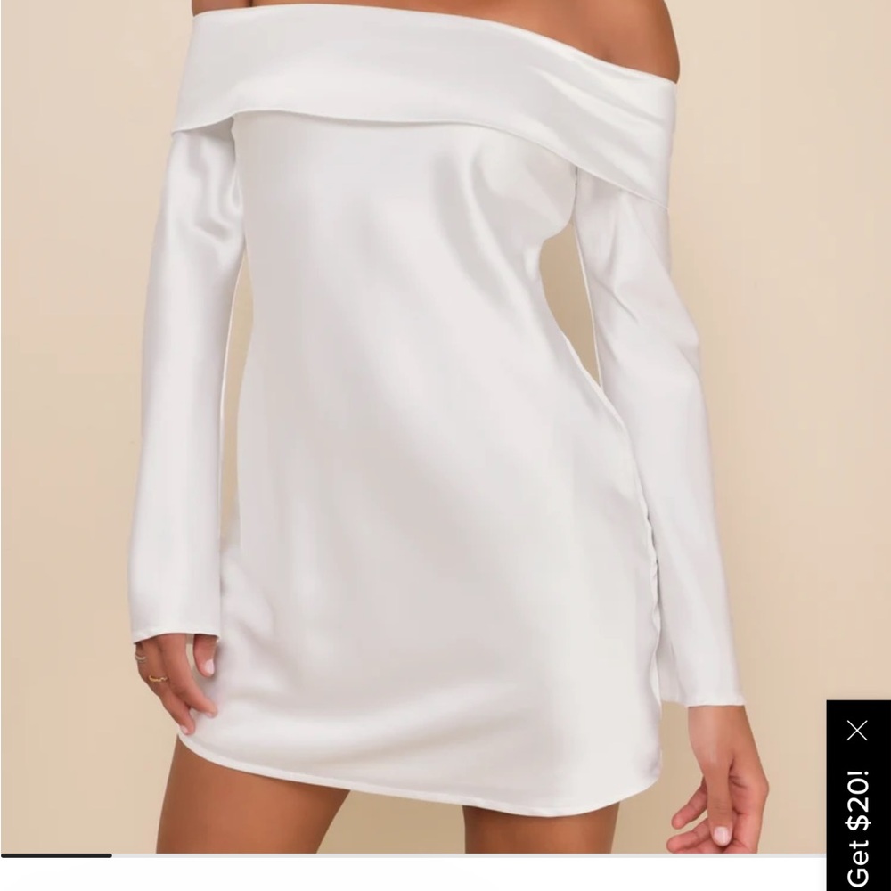 Elegant Off-Shoulder White Mini Dress